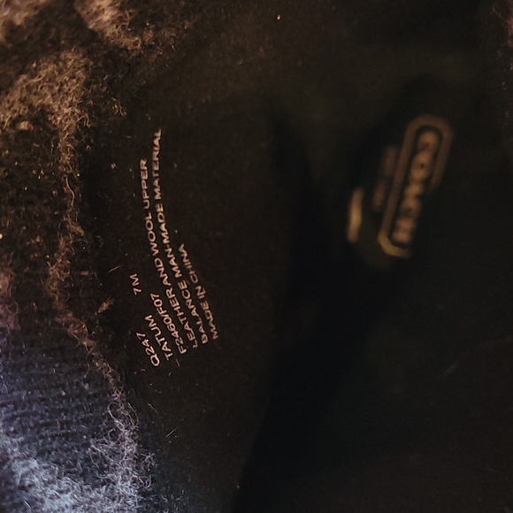 NWOB COACH Tatum Signiture C suede & wool black boots - Picture 6 of 8